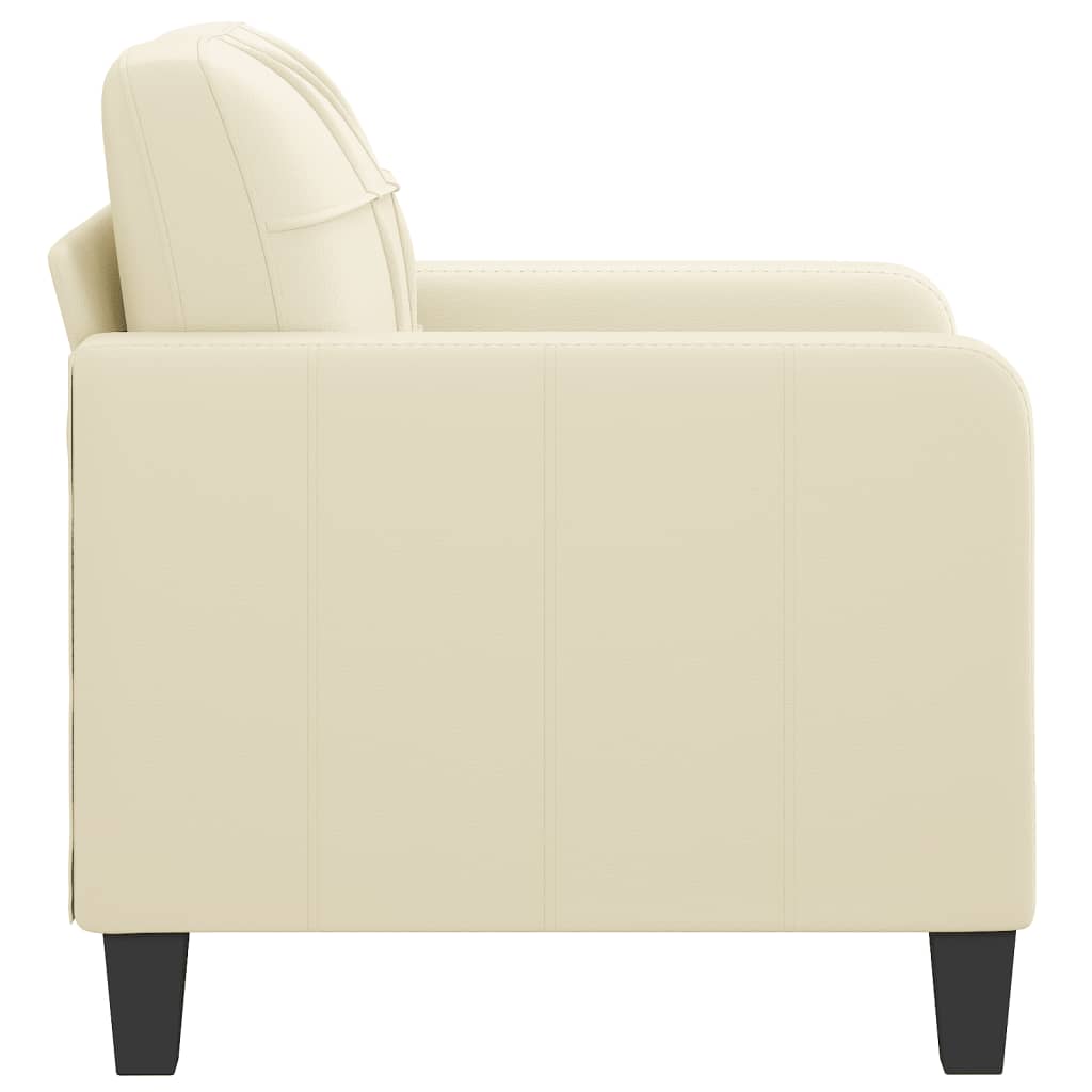 atpūtas krēsls, krēmkrāsas, 60 cm, mākslīgā āda