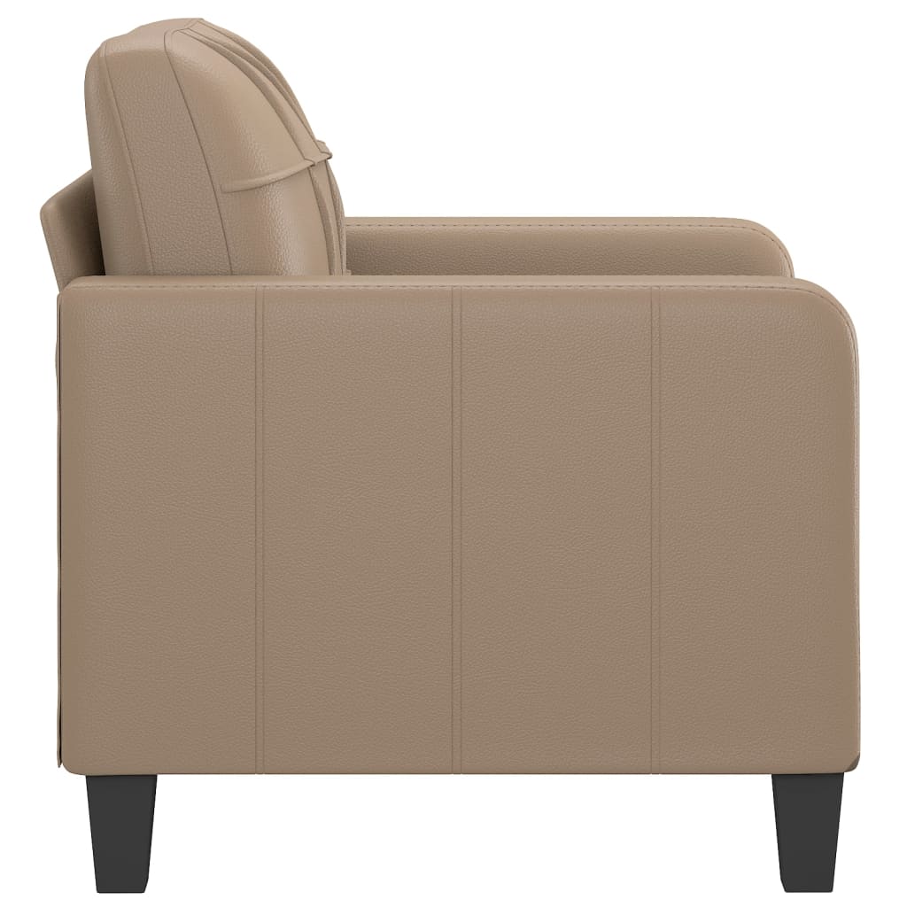 atpūtas krēsls, 60 cm, kapučīno krāsas mākslīgā āda