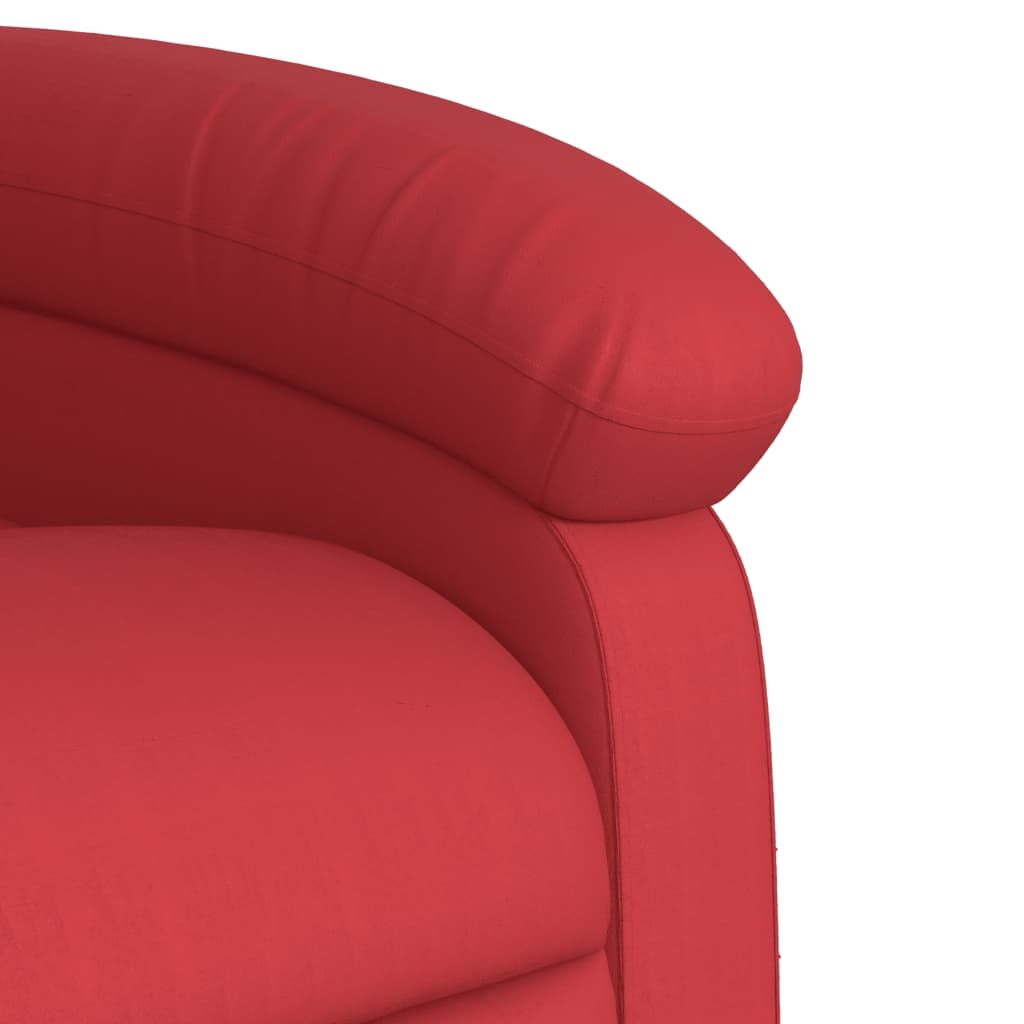 atpūtas krēsls, atgāžams, sarkana mākslīgā āda