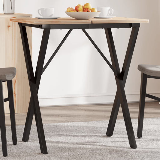virtuves galda kājas, X-forma, 60x40x73 cm, čuguns