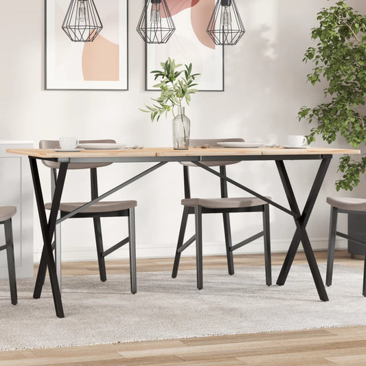virtuves galda kājas, X-forma, 140x60x73 cm, čuguns