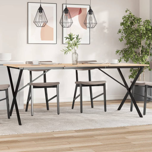 virtuves galda kājas, X-forma, 160x80x73 cm, čuguns