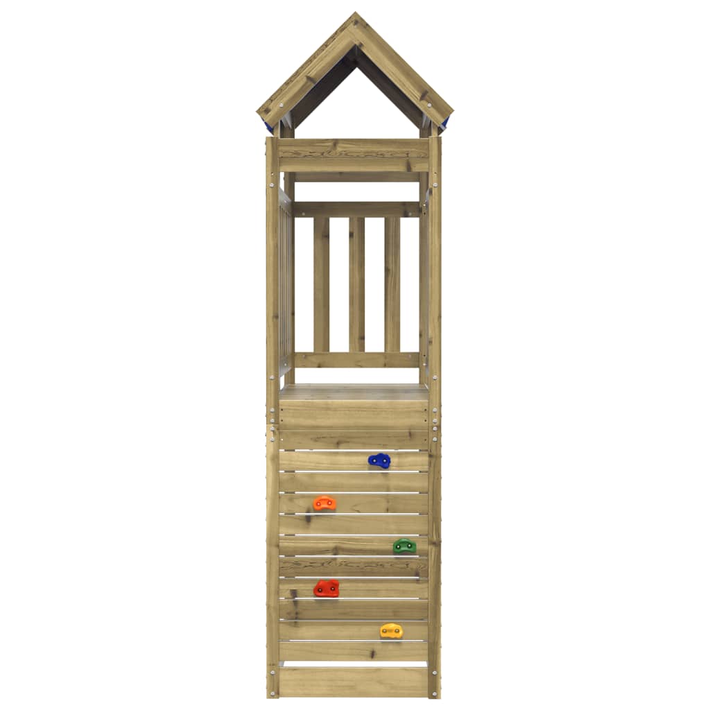 rotaļu tornis, klinšu siena, 110,5x52,5x215cm impregnēta priede