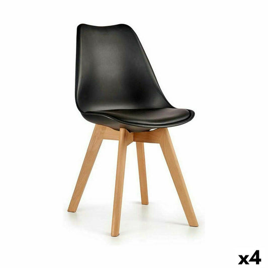 ēdamistabas krēsls Brūns Melns 42 x 80 x 50 cm (4 gb.)