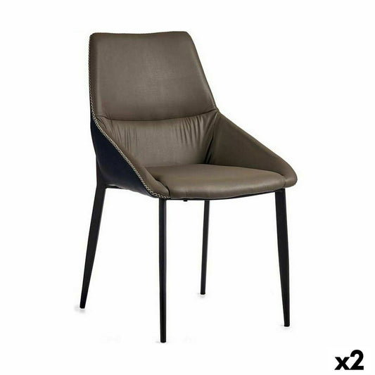 atzveltnes krēsls Pīšana Zils Pelēks Tērauds 50 x 87 x 61 cm (2 gb.)