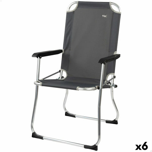 Saliekamais kempinga krēsls Aktive Tumši pelēks 45 x 91 x 47 cm (6 gb.)