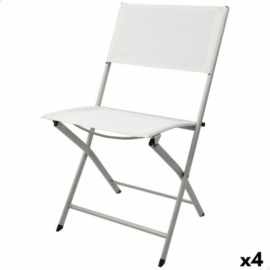 Saliekamais Krēsls Aktive Balts 46 x 81 x 55 cm (4 gb.)