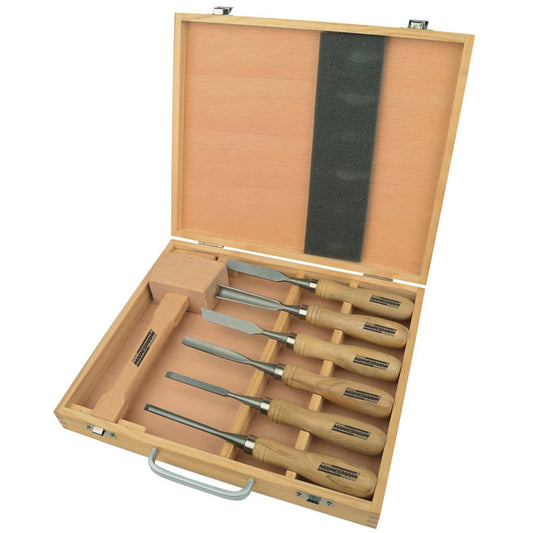 Brüder Mannesmann 7-piece wood carving tool set, 66107