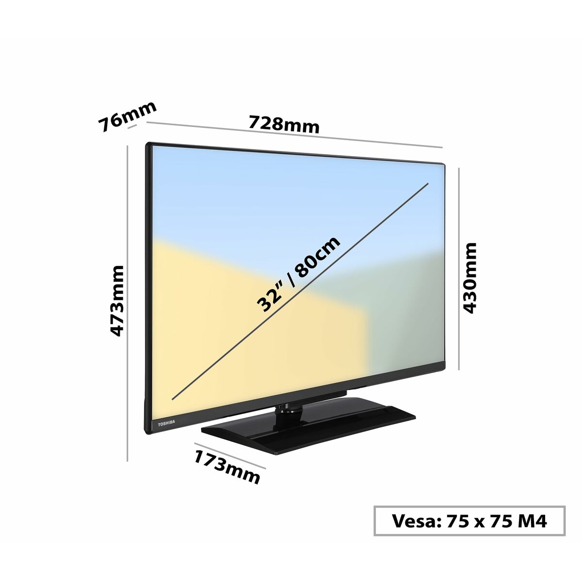 Смарт-ТВ Toshiba 32WV3E63DG HD 32" LED