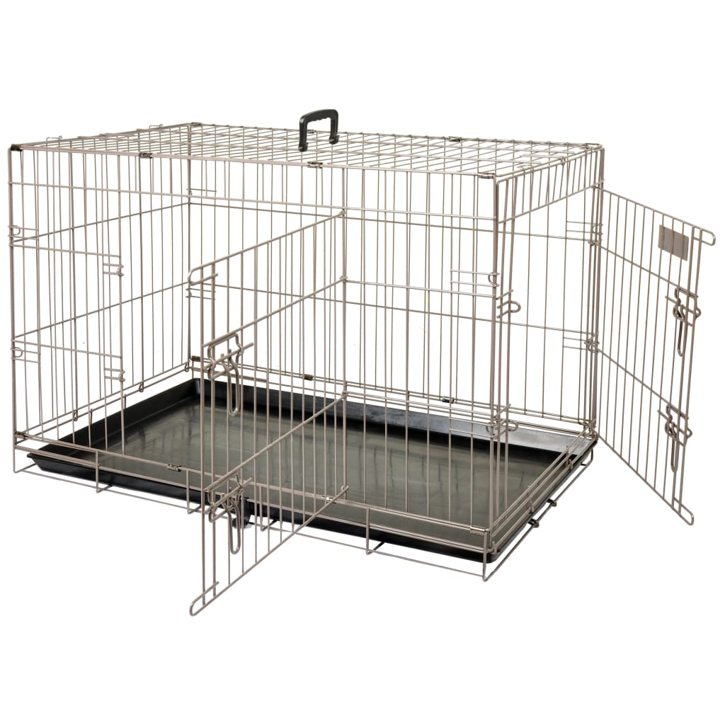 FLAMINGO pet cage Ebo, metallic brown, 92x56x64 cm, 517582