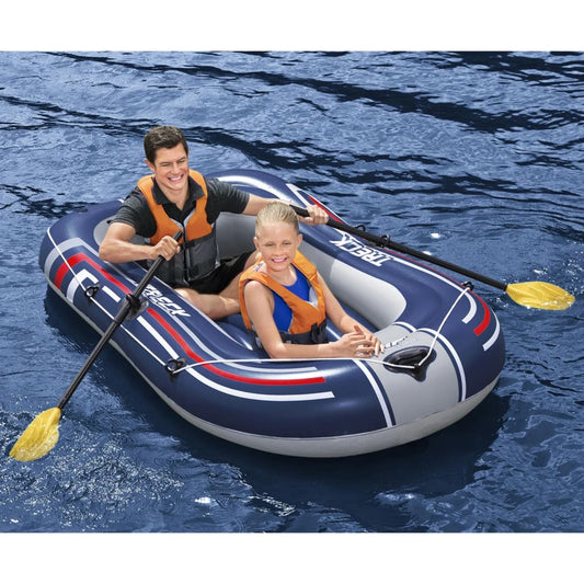 Bestway Hydro-Force inflatable boat, with oars and pump, blue