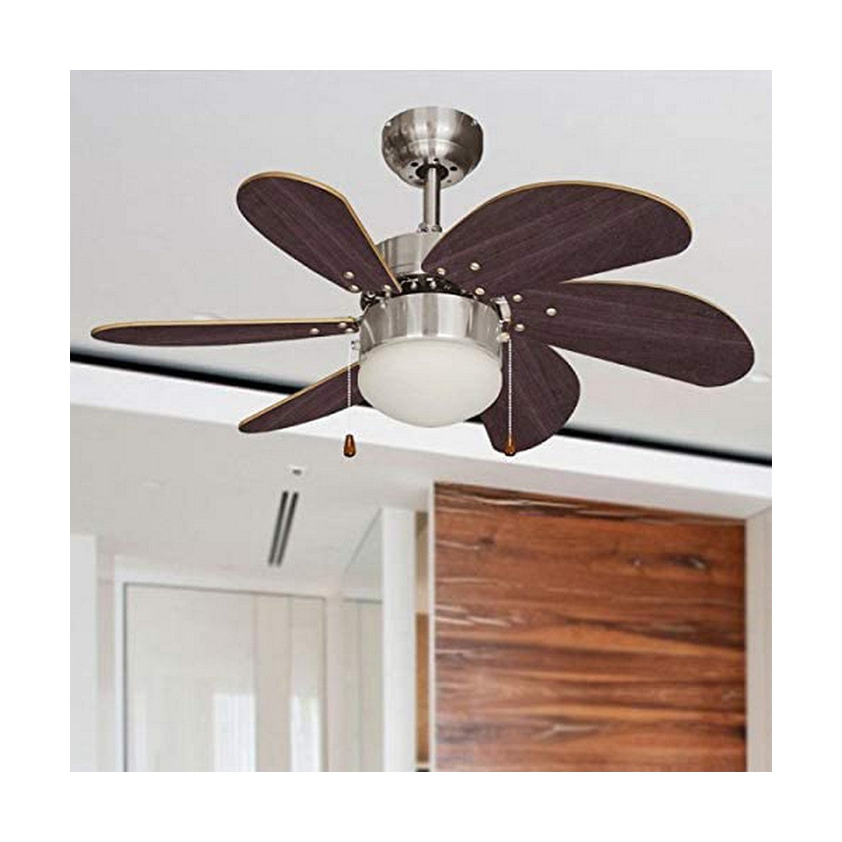 Ceiling Fan with Light EDM Aral Wengue Wengue A 50 W