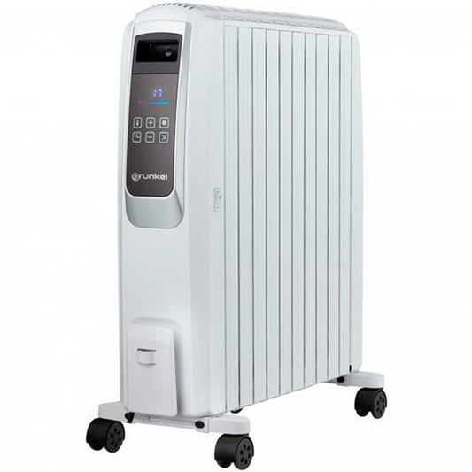Oil radiator (10 chambers) with remote control Grunkel RAC-10 Piros Digital White 2500 W
