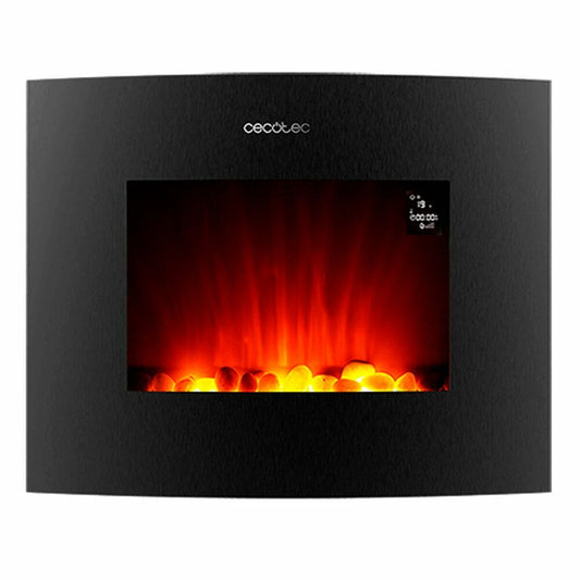 Декоративный электрический камин Cecotec Ready Warm 2650 Изогнутое пламя, соединенное черное, 1000–2000 Вт