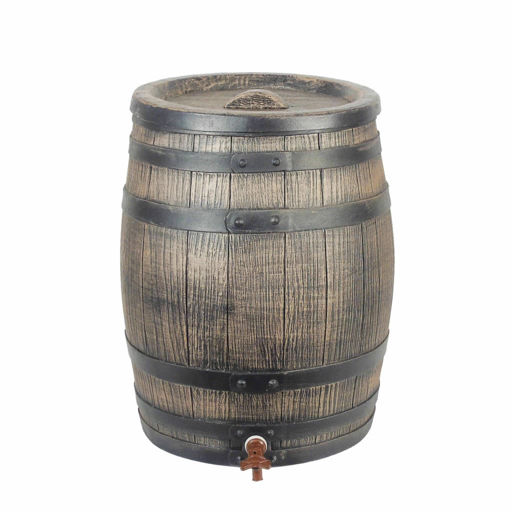 Nature rainwater barrel, wood imitation, 50 L, 38x49.5 cm, brown