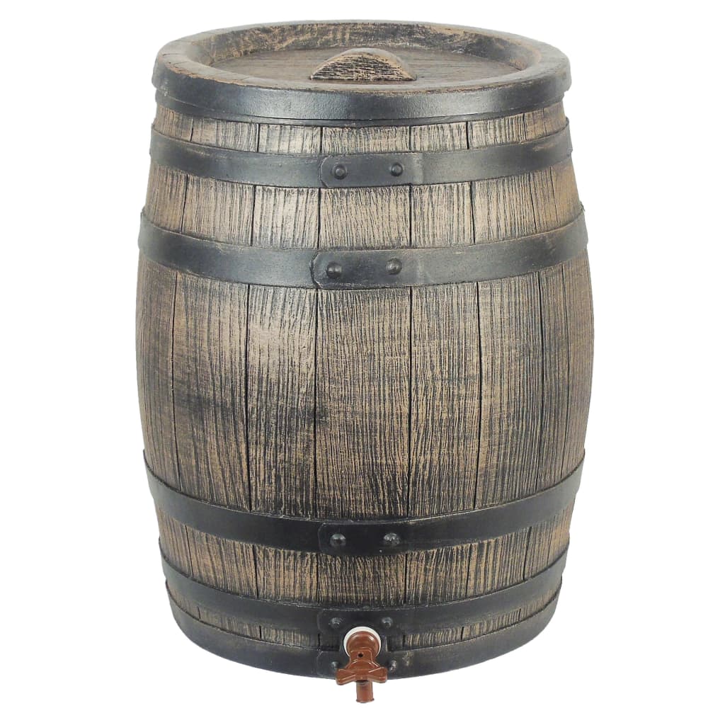 Nature rainwater barrel, wood imitation, 120 L, 50.5x66 cm, brown