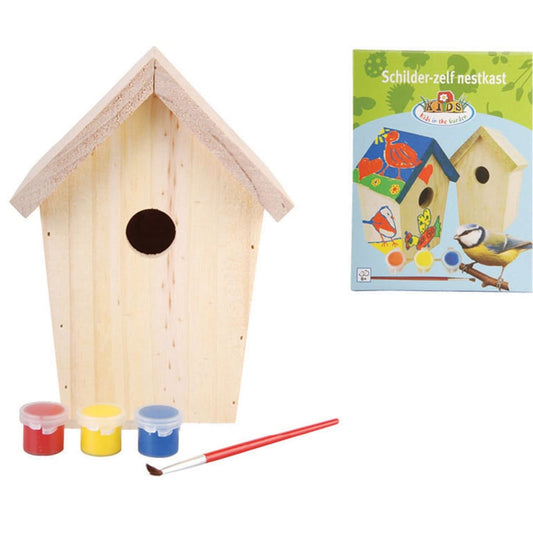 Esschert design DIY Nesting Box with Colors 14.8x11.7x20 cm KG145