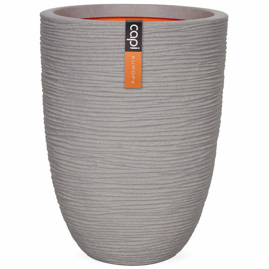 Capi vase Nature Rib, low, 36x47 cm, grey, PKGRR782
