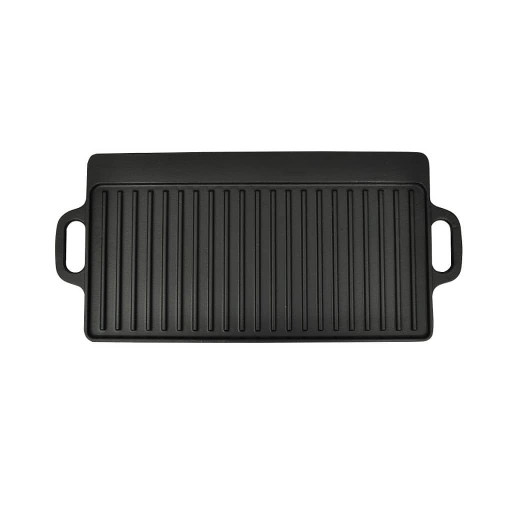 grill surface, cast iron, double-sided, 50x23 cm