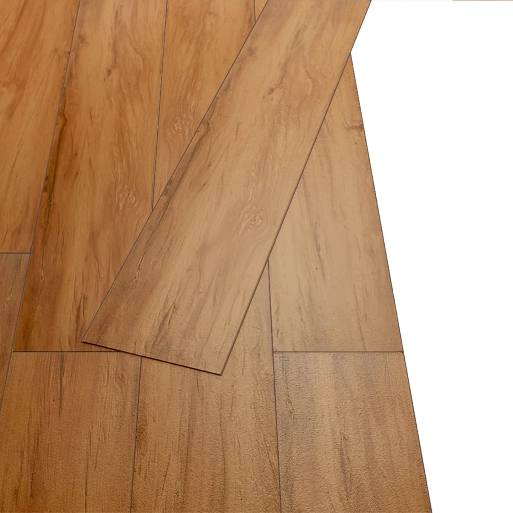 grīdas dēļi, pašlīmējoši, 5,02 m², 2 mm, dabīga gobas koka PVC