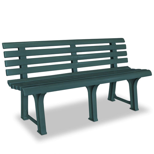 garden bench, 145.5 cm, plastic, green