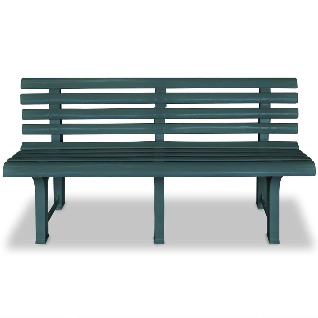 garden bench, 145.5 cm, plastic, green