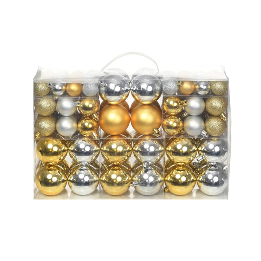 Christmas balls, 100 pcs., silver and gold