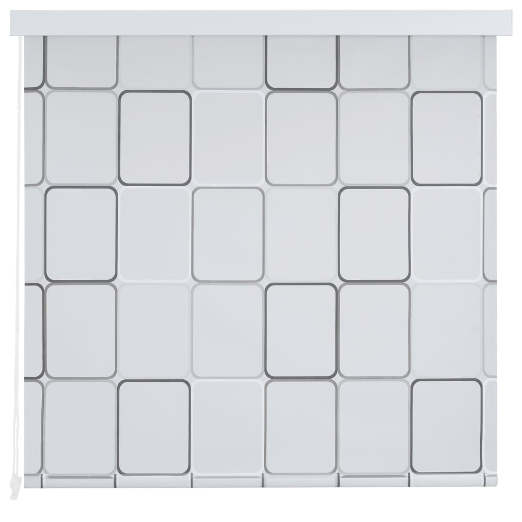 roller blind for shower, 100x240 cm, with squares