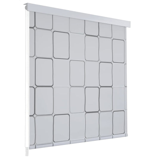 roller blind for shower, 140x240 cm, with squares