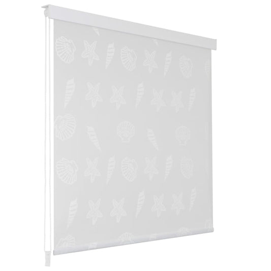 roller blind for shower, 100x240 cm, starfish design