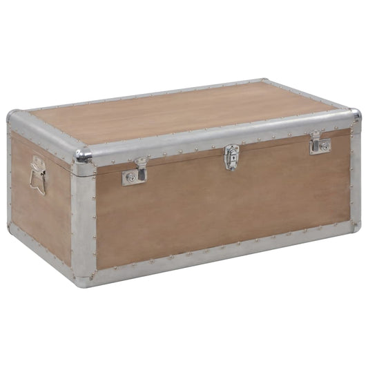 storage box, 91x52x40 cm, brown, solid spruce wood