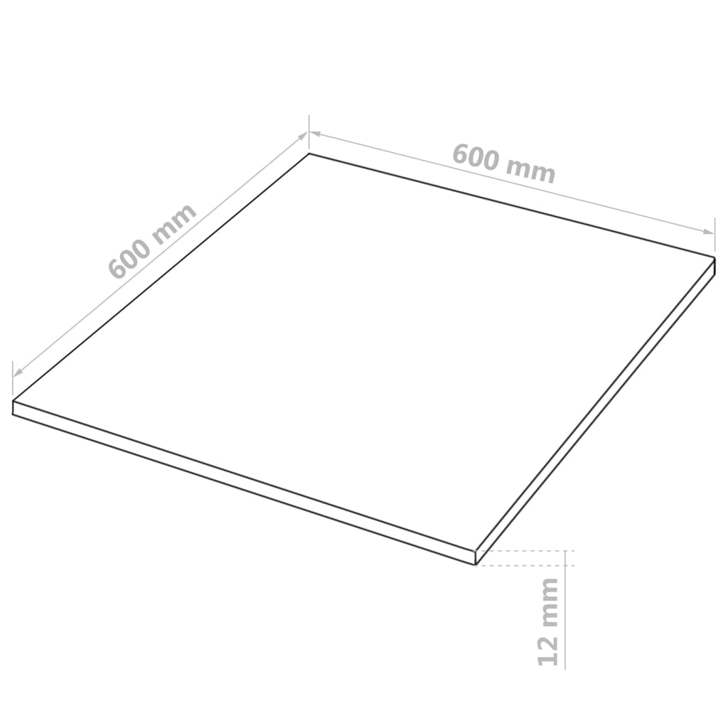 MDF plāksnes, 8 gab., kvadrāta, 60x60 cm, 12 mm