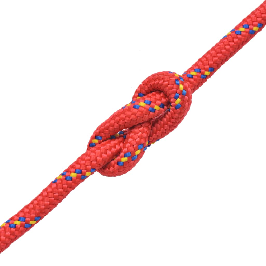 pietauvošanās virve, polipropilēns, 6 mm, 500 m, sarkana