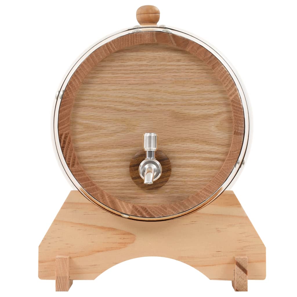 wine barrel with tap, solid oak, 6 L