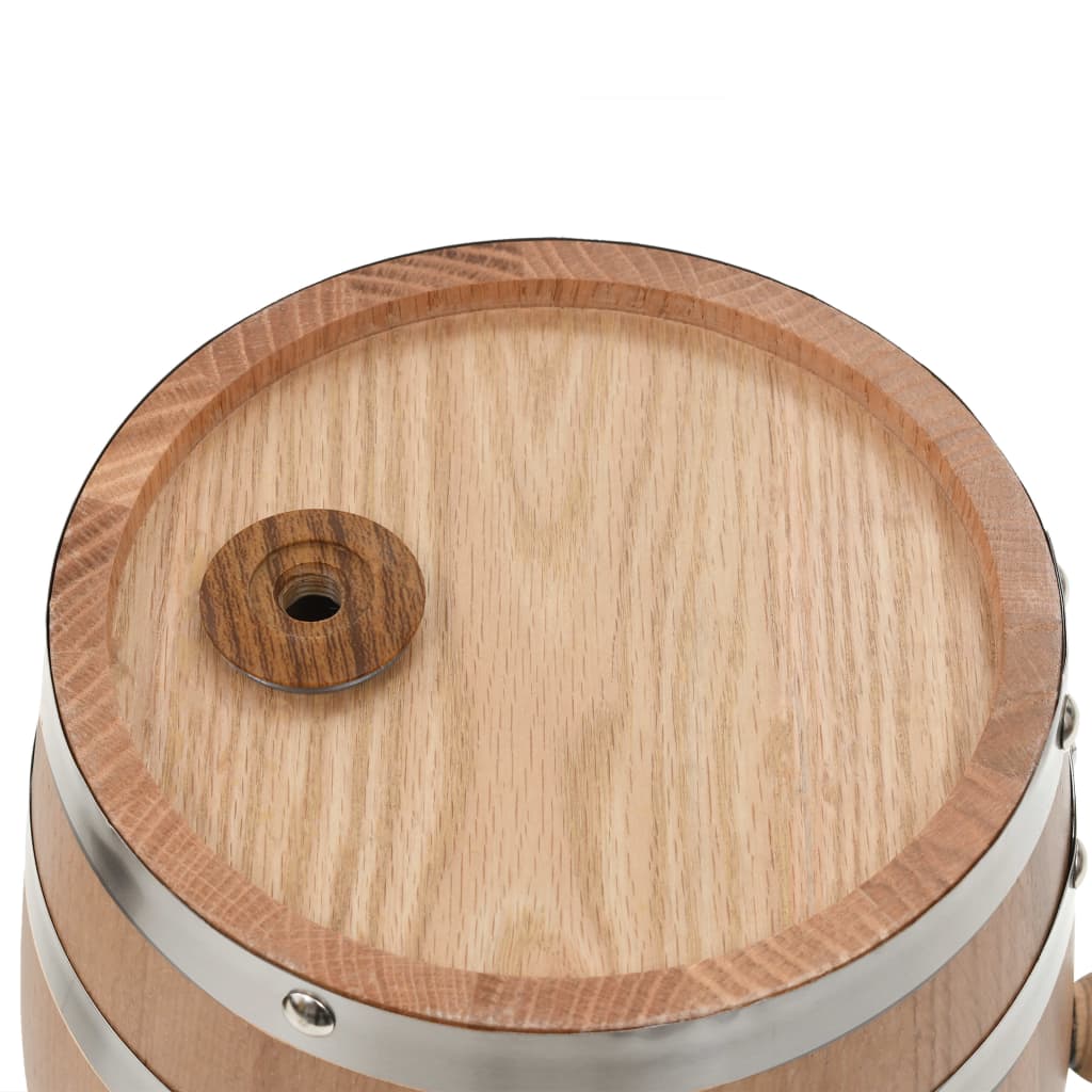 wine barrel with tap, solid oak, 6 L