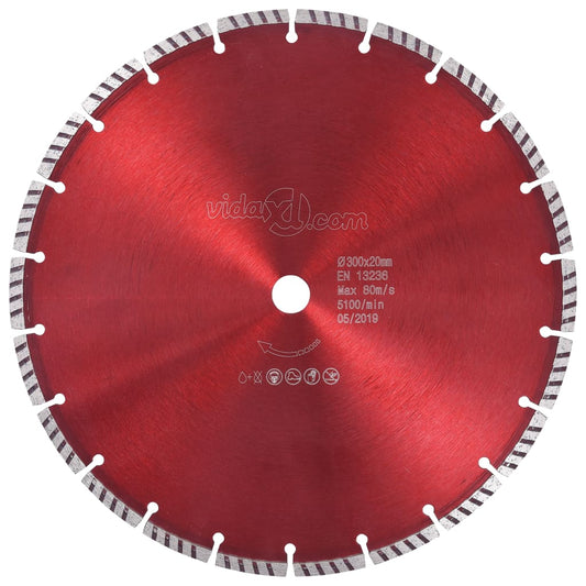diamond cutting disc, with turbo, steel, 300 mm