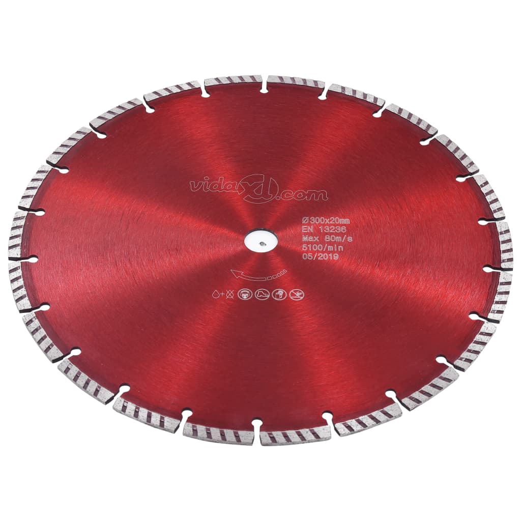 diamond cutting disc, with turbo, steel, 300 mm