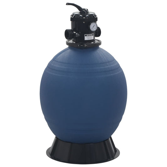 Песочный фильтр для бассейна с 6-позиционным клапаном, 560 мм, синий