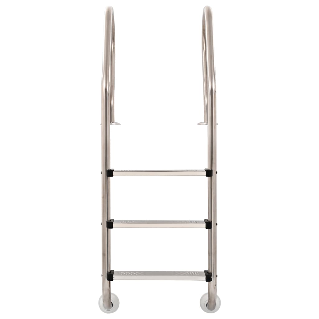 pool ladder, 120 cm, 3 steps, stainless steel