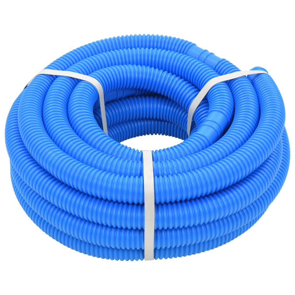 pool hose with clamps, blue, 38 mm, 12 m