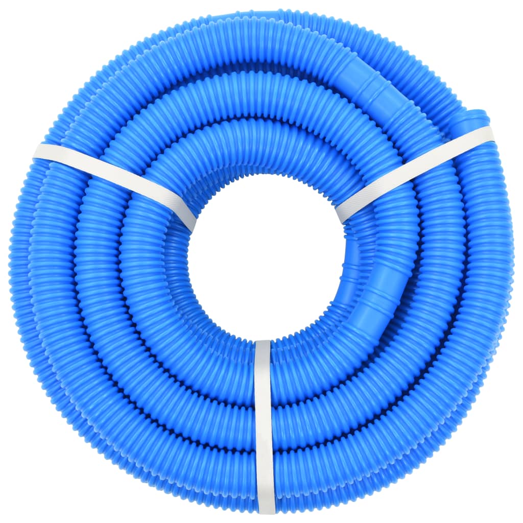 pool hose with clamps, blue, 38 mm, 12 m