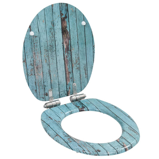 toilet seat, slow closing, MDF, old wood