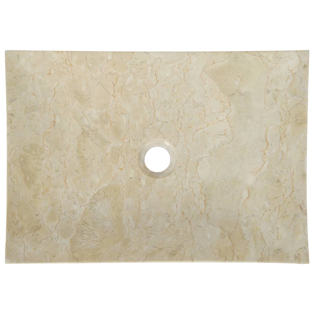 izlietne, 50x35x12 cm, krēmkrāsas marmors