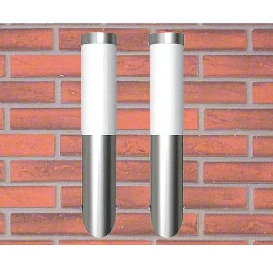 outdoor wall lamps, 2 pcs., stainless steel