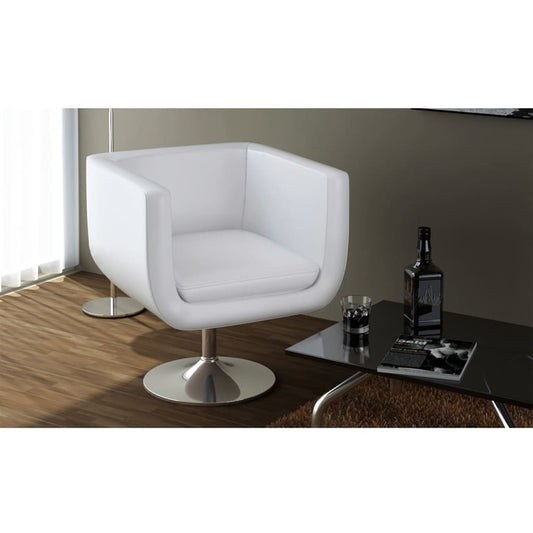 bar stool, white artificial leather