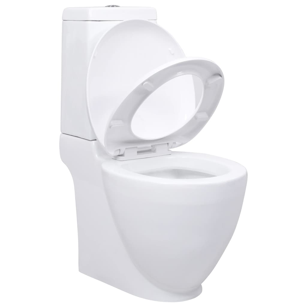ceramic toilet bowl, white, back water flow