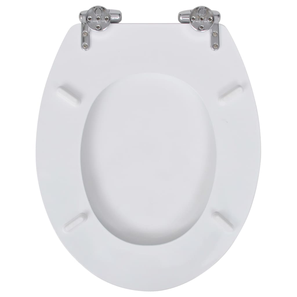 tualetes poda sēdeklis, lēni aizverams, MDF, vienkāršs, balts