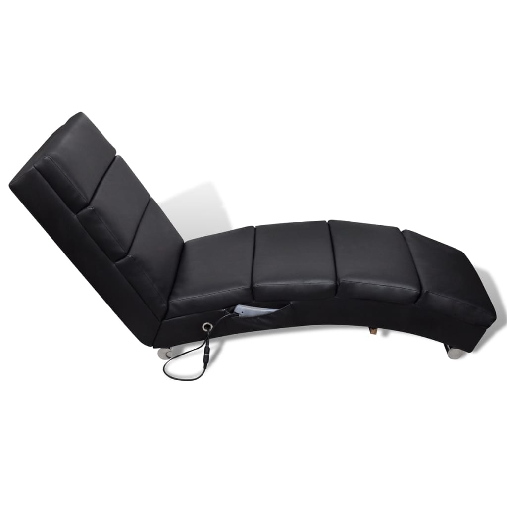 massage cushion, black artificial leather
