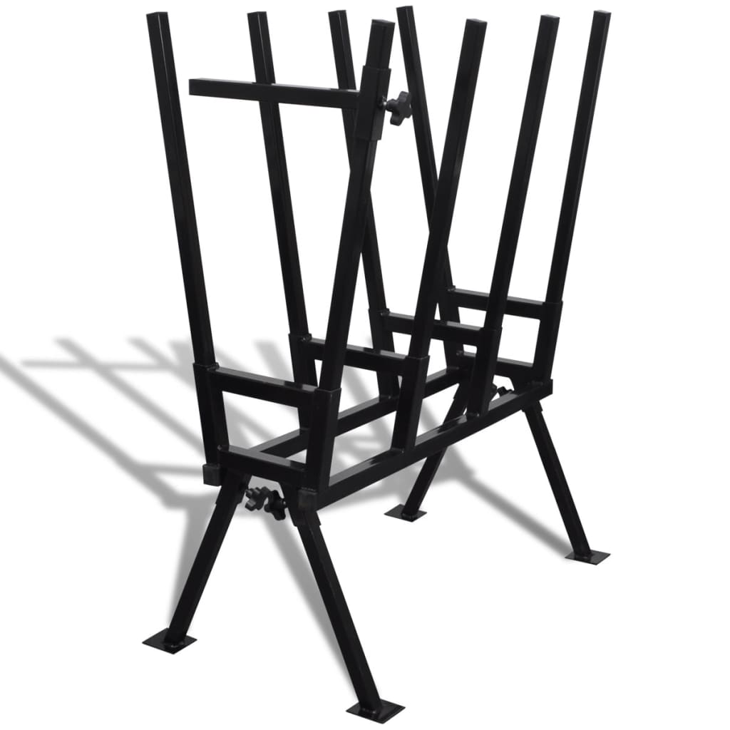 Wood sawing stand with powder coating, black