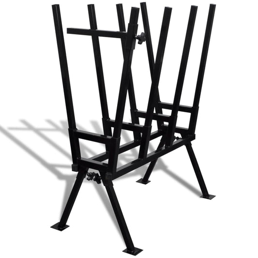 Wood sawing stand with powder coating, black